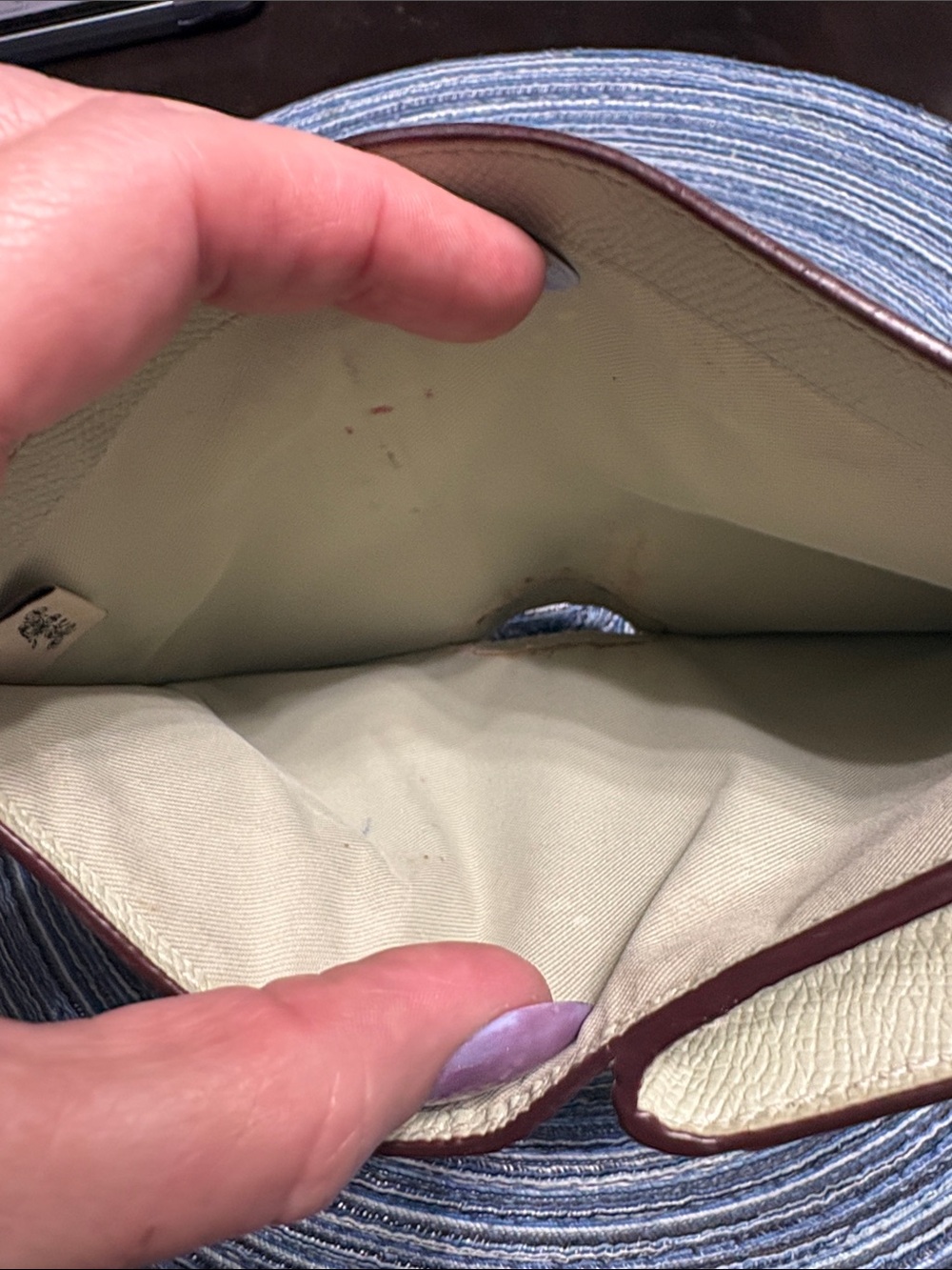 COACH Pebbled Leather Wallet in Mint Green - Picture 5 of 9